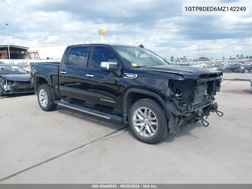 2021 GMC Sierra 1500 2Wd Short Box Slt VIN: 1GTP8DED6MZ142249 Lot: 40440893