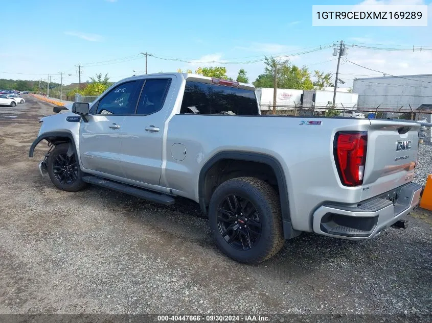 2021 GMC Sierra 1500 K1500 Elevation VIN: 1GTR9CEDXMZ169289 Lot: 40447666