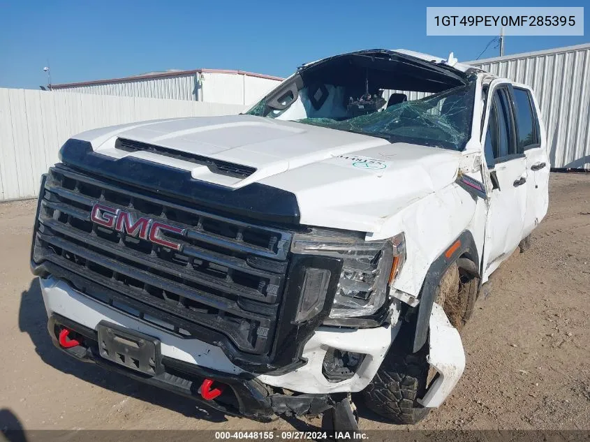 2021 GMC Sierra 2500Hd 4Wd Standard Bed At4 VIN: 1GT49PEY0MF285395 Lot: 40448155