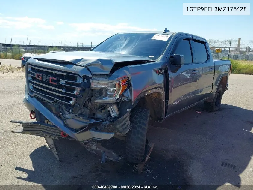 2021 GMC Sierra 1500 4Wd Short Box At4 VIN: 1GTP9EEL3MZ175428 Lot: 40452700