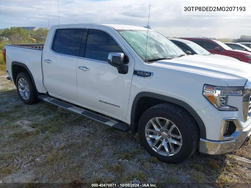 2021 GMC Sierra C1500 Slt VIN: 3GTP8DED2MG207193 Lot: 40470871