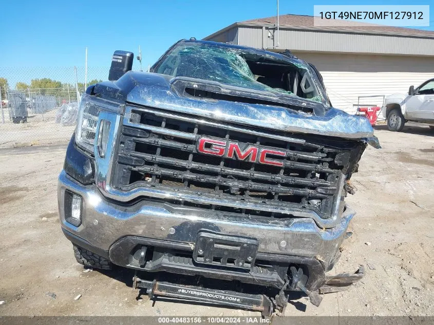 2021 GMC Sierra 2500Hd 4Wd Standard Bed Slt VIN: 1GT49NE70MF127912 Lot: 40483156