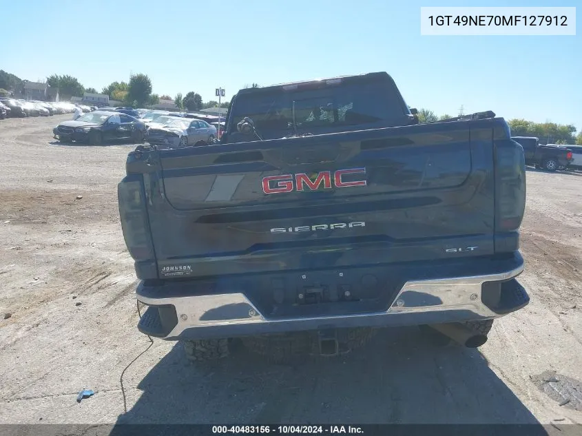 2021 GMC Sierra 2500Hd 4Wd Standard Bed Slt VIN: 1GT49NE70MF127912 Lot: 40483156