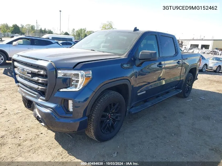 2021 GMC Sierra 1500 4Wd Short Box Elevation VIN: 3GTU9CED9MG152462 Lot: 40494638