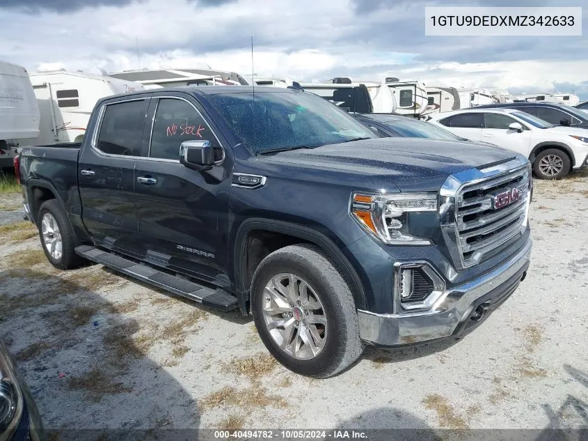 2021 GMC Sierra K1500 Slt VIN: 1GTU9DEDXMZ342633 Lot: 40494782