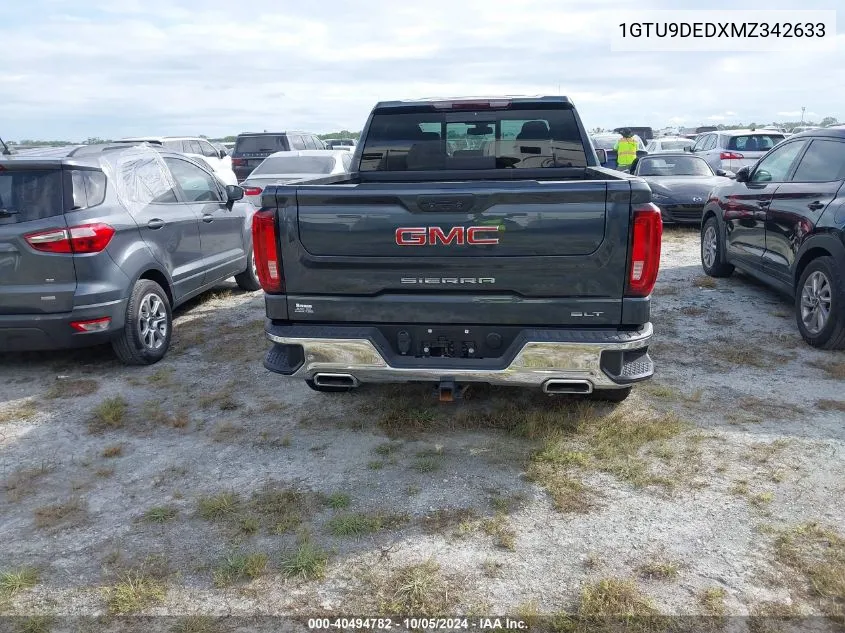 2021 GMC Sierra K1500 Slt VIN: 1GTU9DEDXMZ342633 Lot: 40494782