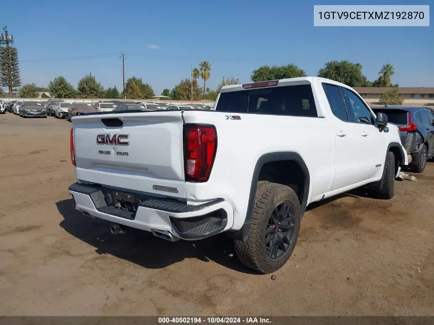 1GTV9CETXMZ192870 2021 GMC Sierra 1500 4Wd Standard Box Elevation