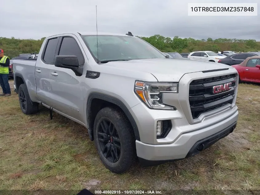 2021 GMC Sierra 1500 2Wd Standard Box Elevation VIN: 1GTR8CED3MZ357848 Lot: 40502915