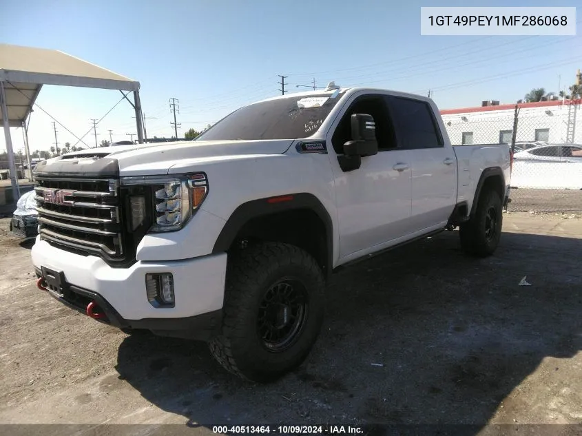 2021 GMC Sierra 2500Hd K2500 At4 VIN: 1GT49PEY1MF286068 Lot: 40513464