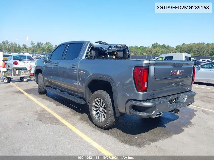 2021 GMC Sierra 1500 4Wd Short Box At4 VIN: 3GTP9EED2MG289168 Lot: 40521418