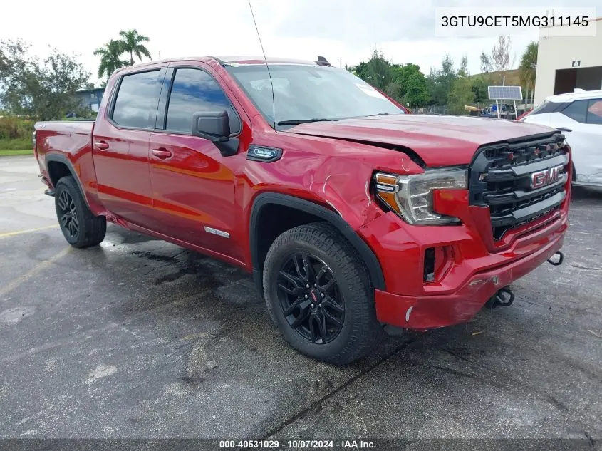 2021 GMC Sierra 1500 VIN: 3GTU9CET5MG311145 Lot: 40531029