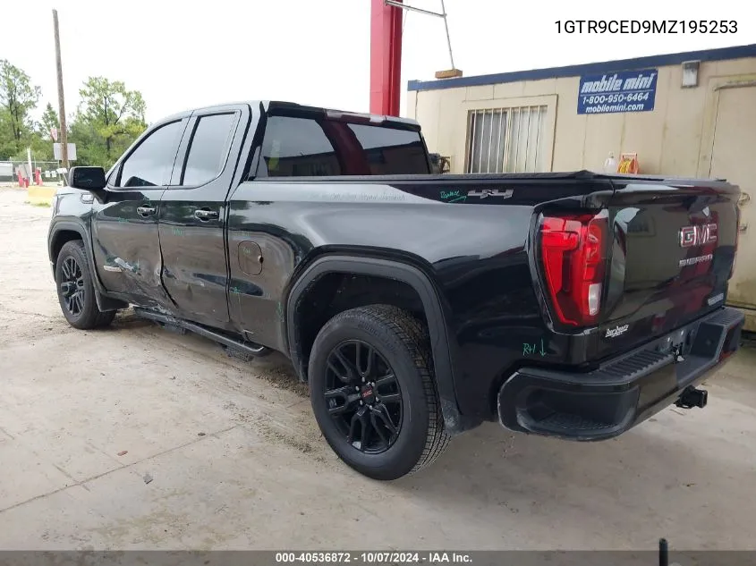 2021 GMC Sierra 1500 4Wd Standard Box Elevation VIN: 1GTR9CED9MZ195253 Lot: 40536872