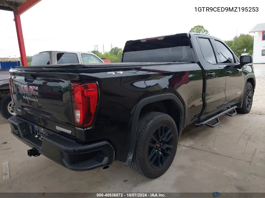 2021 GMC Sierra 1500 4Wd Standard Box Elevation VIN: 1GTR9CED9MZ195253 Lot: 40536872