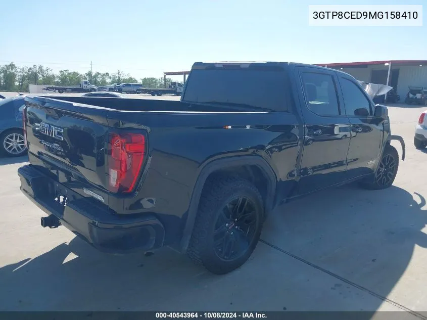 2021 GMC Sierra 1500 2Wd Short Box Elevation VIN: 3GTP8CED9MG158410 Lot: 40543964