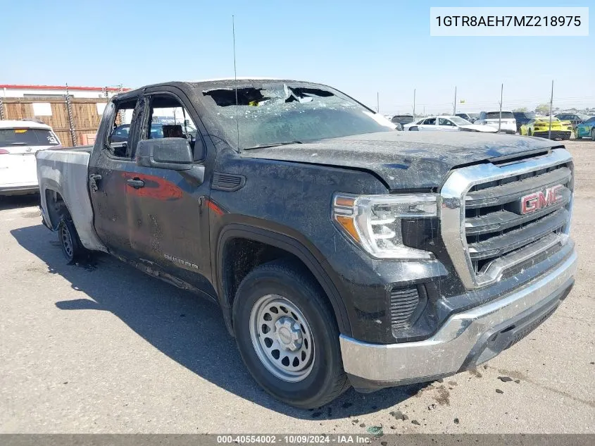 2021 GMC Sierra 1500 2Wd Standard Box VIN: 1GTR8AEH7MZ218975 Lot: 40554002