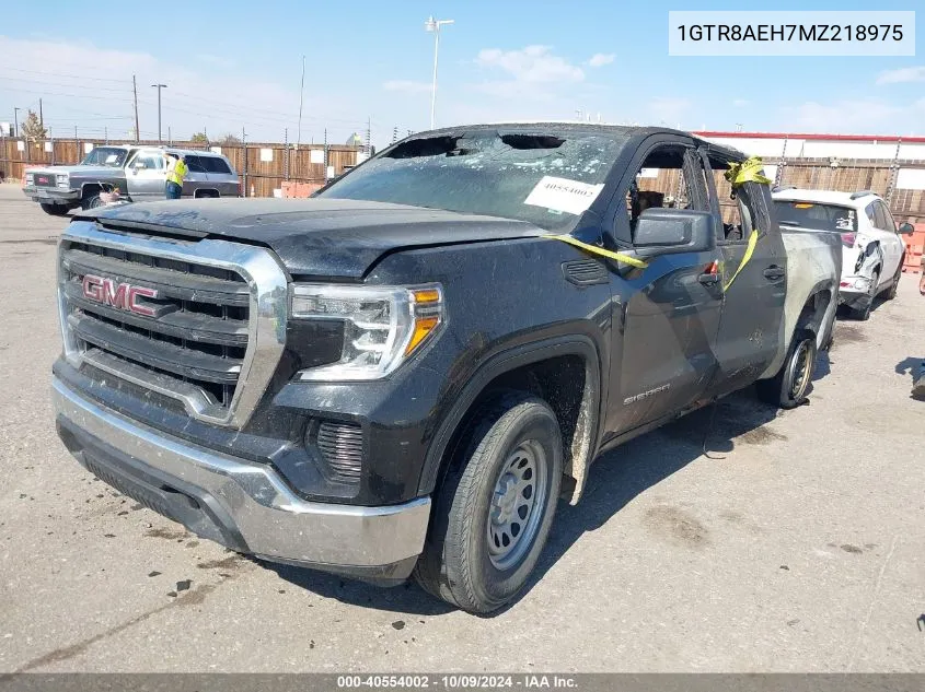 2021 GMC Sierra 1500 2Wd Standard Box VIN: 1GTR8AEH7MZ218975 Lot: 40554002