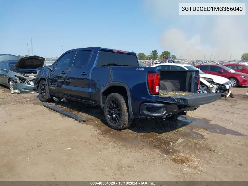 2021 GMC Sierra 1500 4Wd Short Box Elevation VIN: 3GTU9CED1MG366040 Lot: 40554320