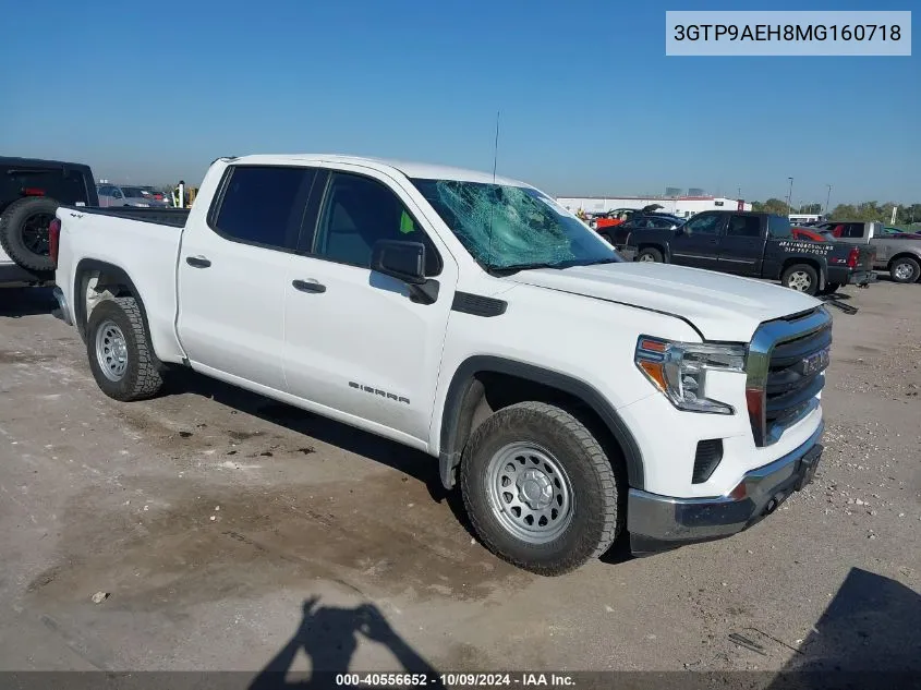 2021 GMC Sierra K1500 VIN: 3GTP9AEH8MG160718 Lot: 40556652