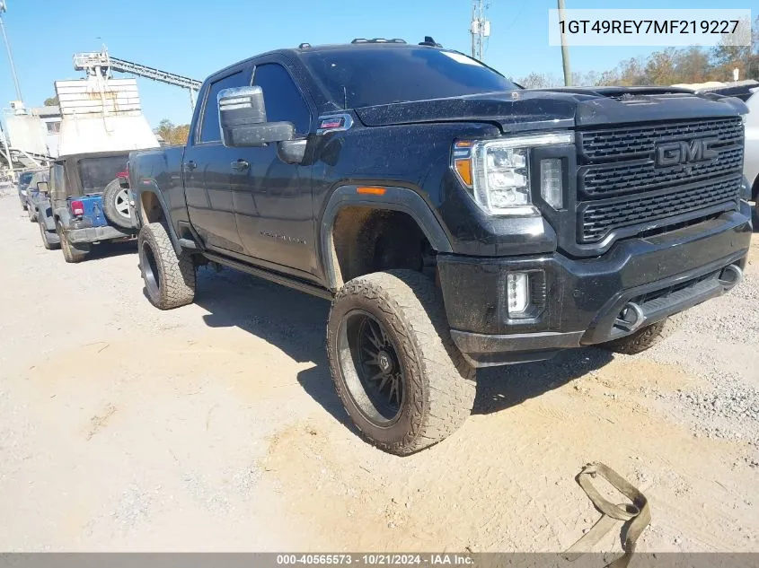 2021 GMC Sierra 2500Hd 4Wd Standard Bed Denali VIN: 1GT49REY7MF219227 Lot: 40565573