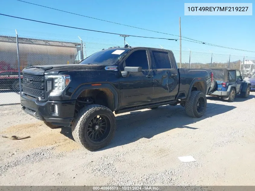 2021 GMC Sierra 2500Hd 4Wd Standard Bed Denali VIN: 1GT49REY7MF219227 Lot: 40565573