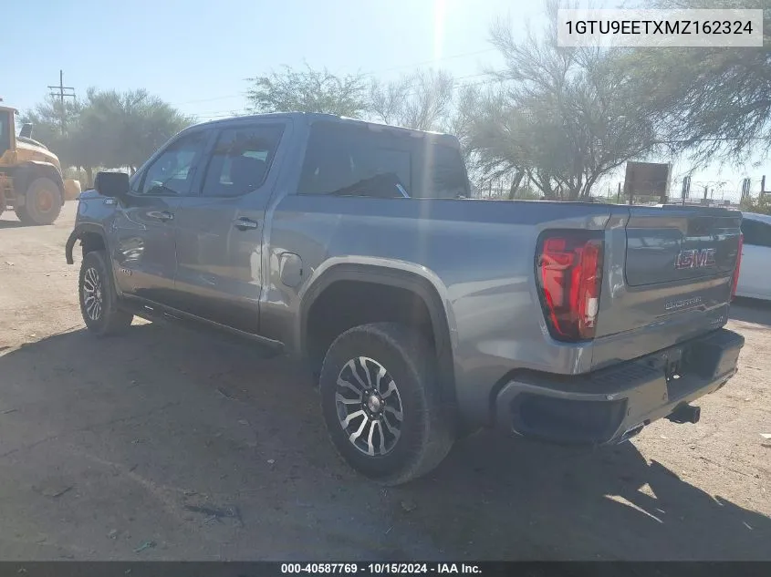 2021 GMC Sierra 1500 4Wd Short Box At4 VIN: 1GTU9EETXMZ162324 Lot: 40587769