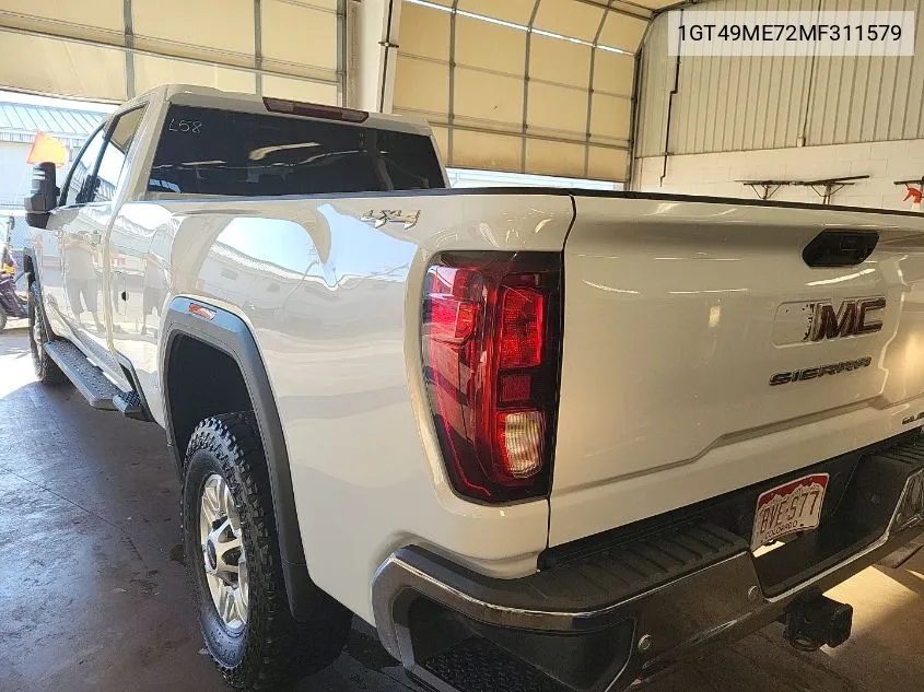 2021 GMC Sierra 2500Hd 4Wd Long Bed Sle VIN: 1GT49ME72MF311579 Lot: 40588962