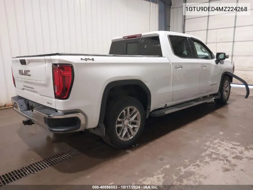 2021 GMC Sierra 1500 4Wd Short Box Slt/4Wd Standard Box Slt VIN: 1GTU9DED4MZ224268 Lot: 40596553