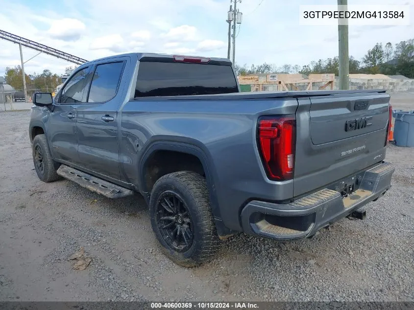 2021 GMC Sierra 1500 4Wd Short Box At4 VIN: 3GTP9EED2MG413584 Lot: 40600369