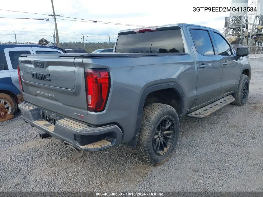 2021 GMC Sierra 1500 4Wd Short Box At4 VIN: 3GTP9EED2MG413584 Lot: 40600369