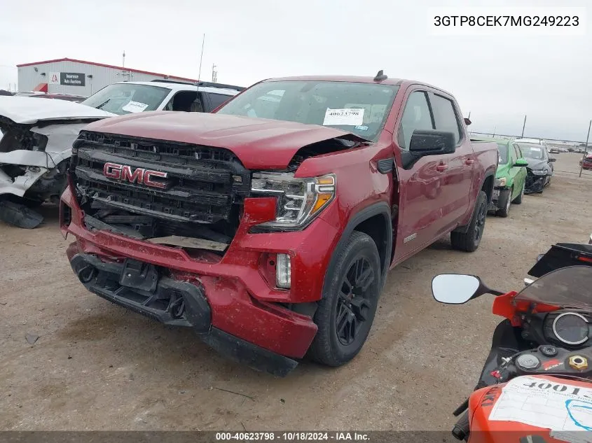 2021 GMC Sierra 1500 2Wd Short Box Elevation VIN: 3GTP8CEK7MG249223 Lot: 40623798