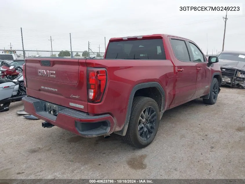 2021 GMC Sierra 1500 2Wd Short Box Elevation VIN: 3GTP8CEK7MG249223 Lot: 40623798