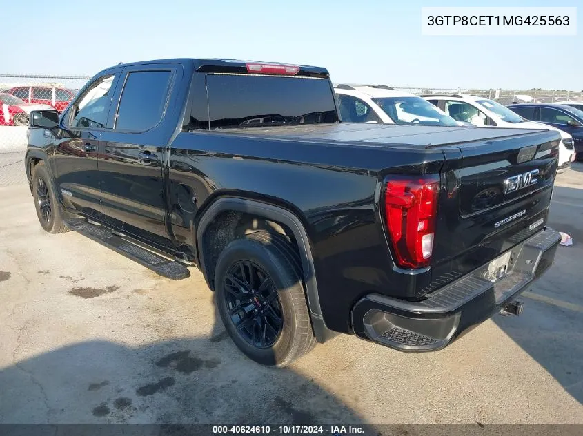 2021 GMC Sierra 1500 2Wd Short Box Elevation VIN: 3GTP8CET1MG425563 Lot: 40624610