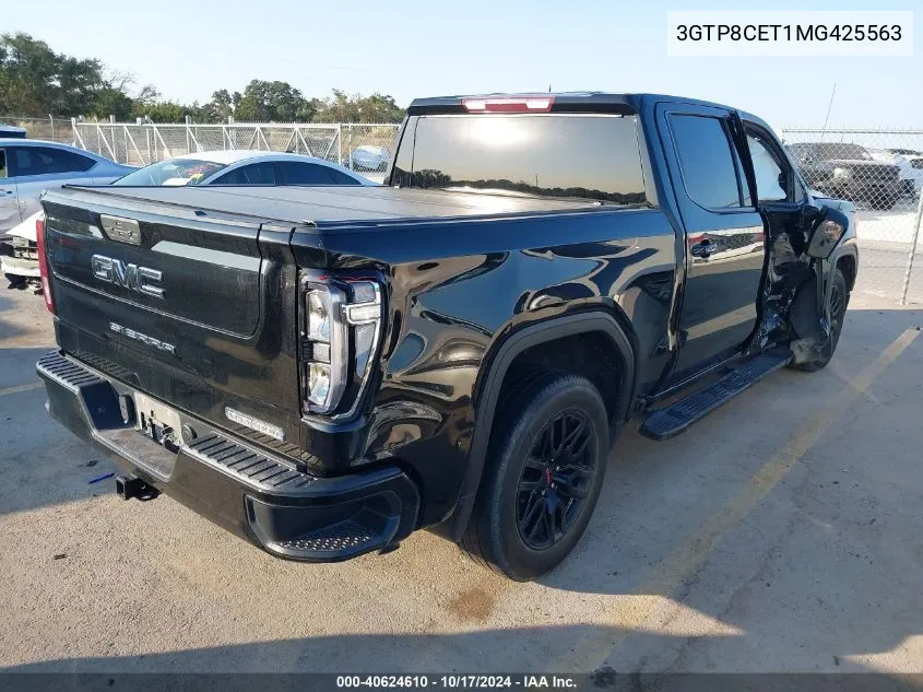 2021 GMC Sierra 1500 2Wd Short Box Elevation VIN: 3GTP8CET1MG425563 Lot: 40624610