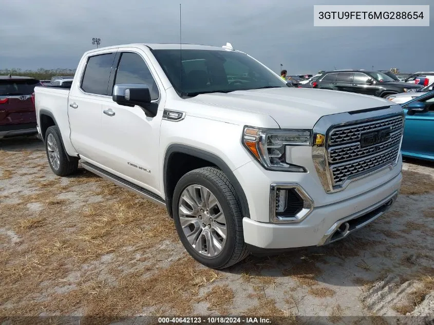 2021 GMC Sierra 1500 4Wd Short Box Denali VIN: 3GTU9FET6MG288654 Lot: 40642123