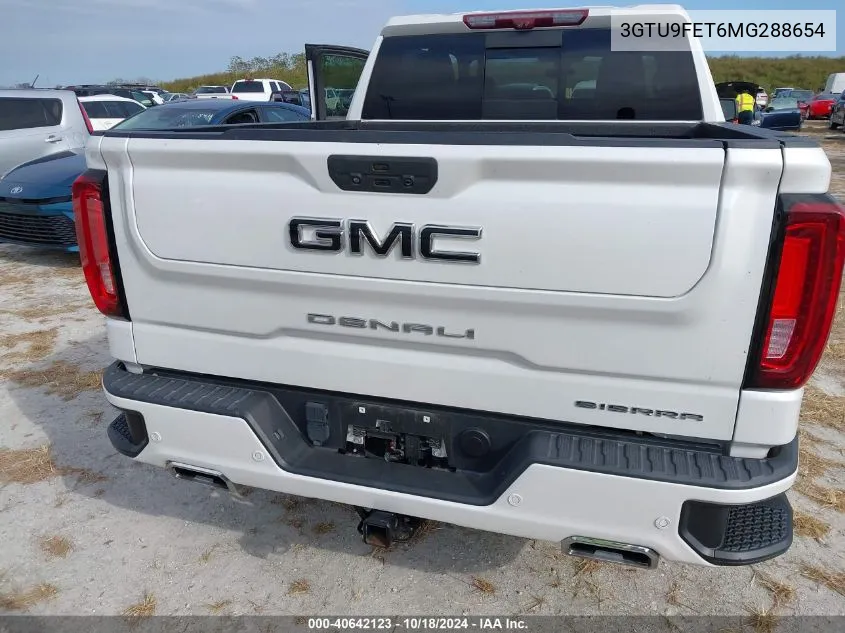 2021 GMC Sierra 1500 4Wd Short Box Denali VIN: 3GTU9FET6MG288654 Lot: 40642123