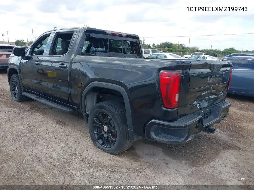 2021 GMC Sierra 1500 4Wd Short Box At4 VIN: 1GTP9EELXMZ199743 Lot: 40651982