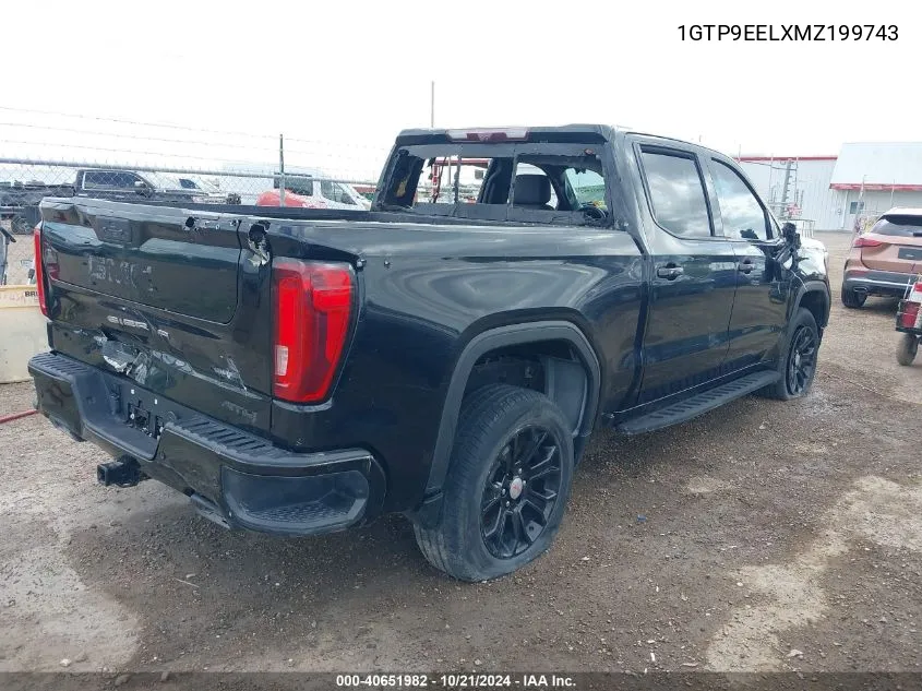 2021 GMC Sierra 1500 4Wd Short Box At4 VIN: 1GTP9EELXMZ199743 Lot: 40651982