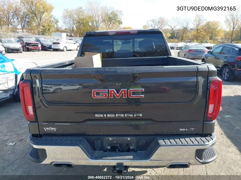 2021 GMC Sierra 1500 K1500 Slt VIN: 3GTU9DED0MG392165 Lot: 40652372