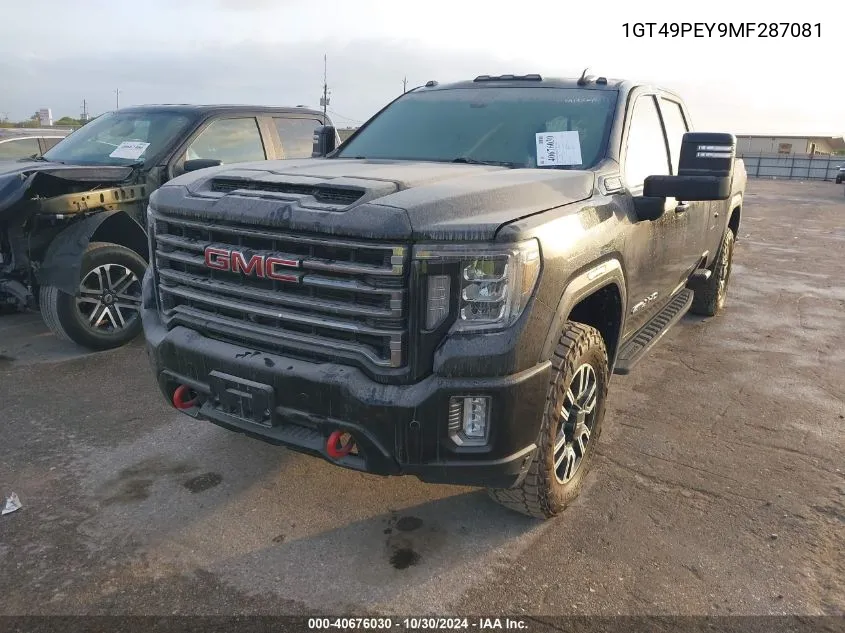 2021 GMC Sierra 2500Hd VIN: 1GT49PEY9MF287081 Lot: 40676030