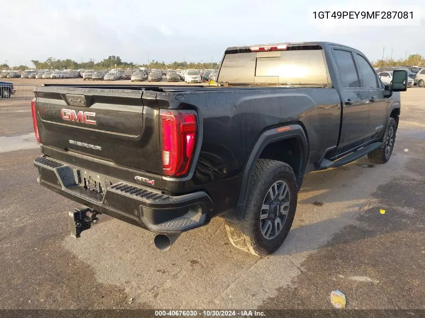 2021 GMC Sierra 2500Hd VIN: 1GT49PEY9MF287081 Lot: 40676030