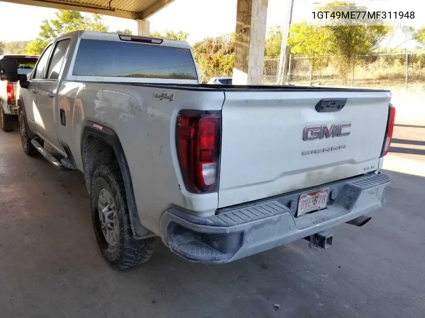 1GT49ME77MF311948 2021 GMC Sierra K2500 Sle