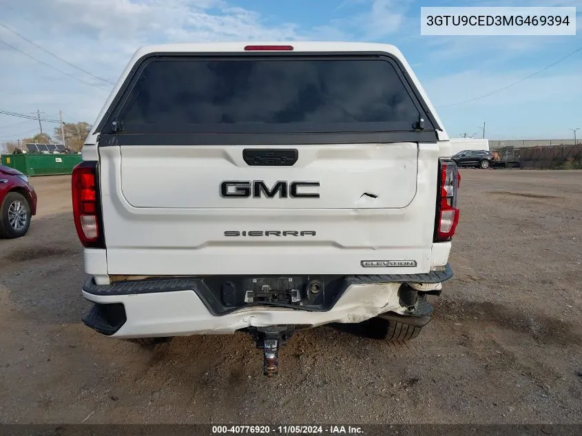 2021 GMC Sierra 1500 4Wd Short Box Elevation VIN: 3GTU9CED3MG469394 Lot: 40776920