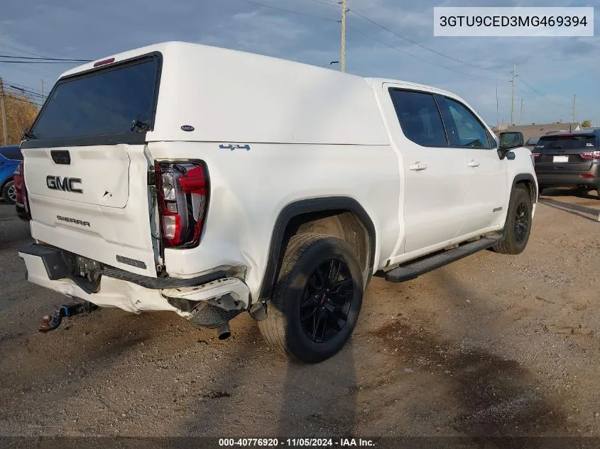 2021 GMC Sierra 1500 4Wd Short Box Elevation VIN: 3GTU9CED3MG469394 Lot: 40776920