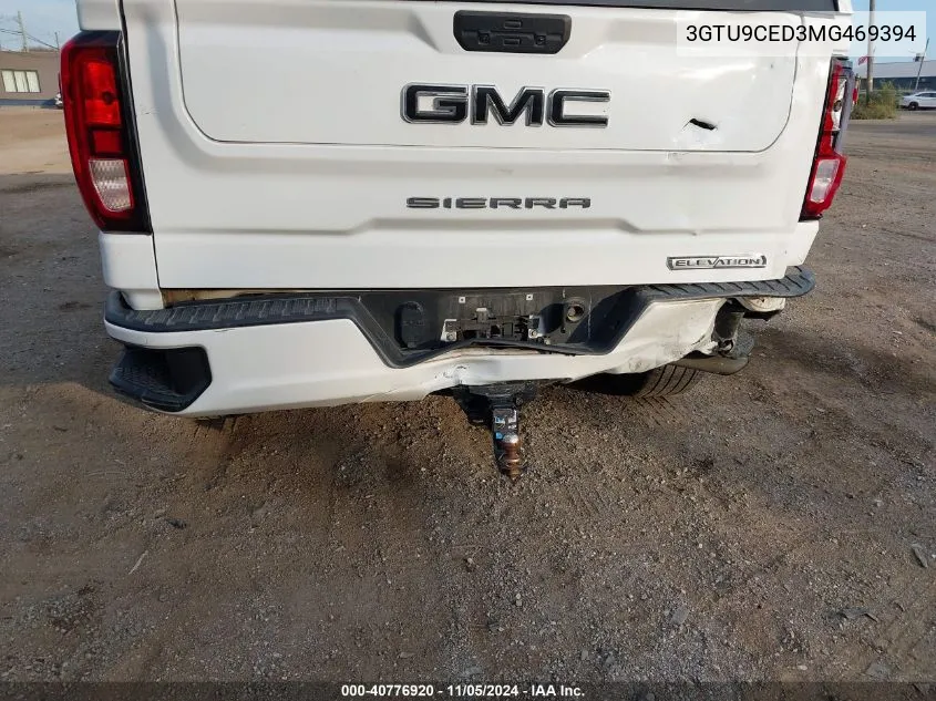 2021 GMC Sierra 1500 4Wd Short Box Elevation VIN: 3GTU9CED3MG469394 Lot: 40776920