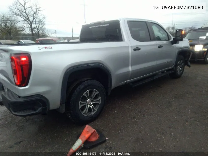 2021 GMC Sierra 1500 4Wd Short Box/4Wd Standard Box VIN: 1GTU9AEF0MZ321080 Lot: 40849177