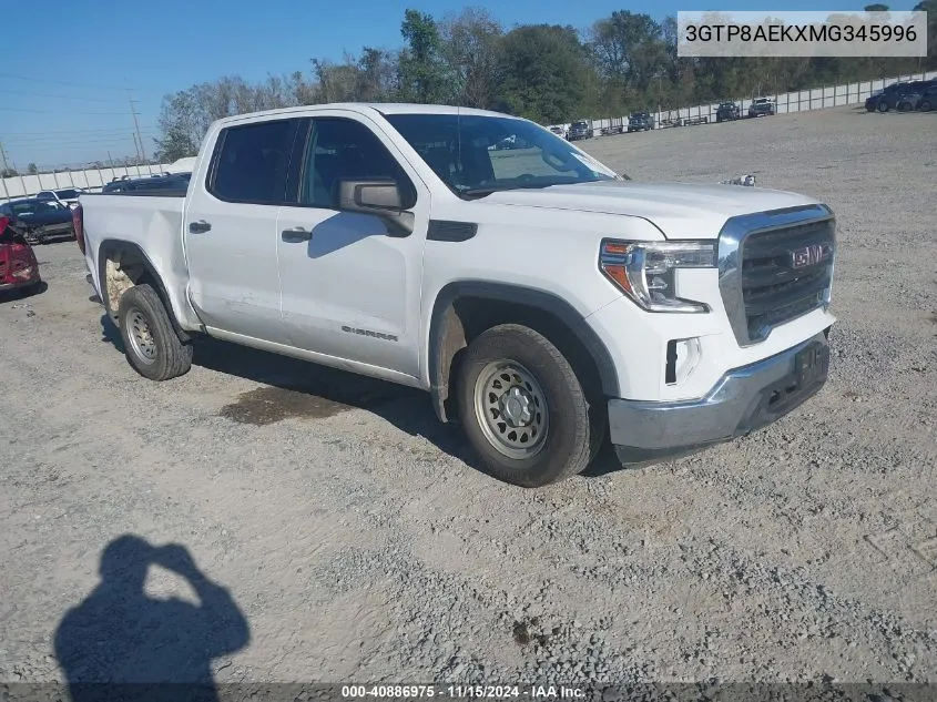 2021 GMC Sierra 1500 2Wd Short Box VIN: 3GTP8AEKXMG345996 Lot: 40886975