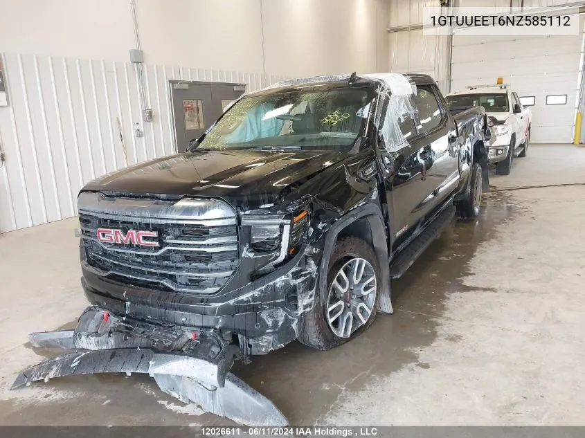 2022 GMC Sierra 1500 VIN: 1GTUUEET6NZ585112 Lot: 12026611