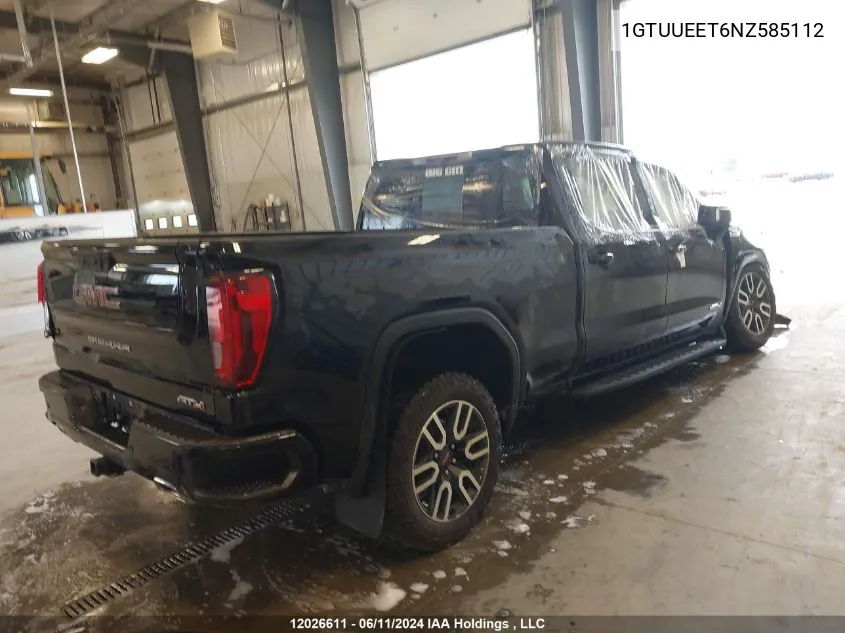 2022 GMC Sierra 1500 VIN: 1GTUUEET6NZ585112 Lot: 12026611