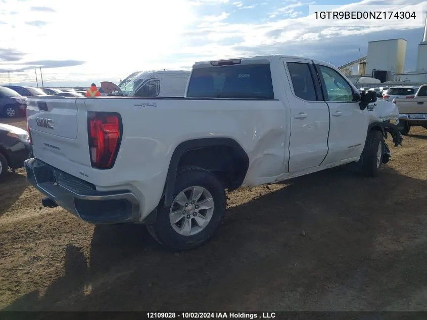 2022 GMC Sierra 1500 Limited VIN: 1GTR9BED0NZ174304 Lot: 12109028