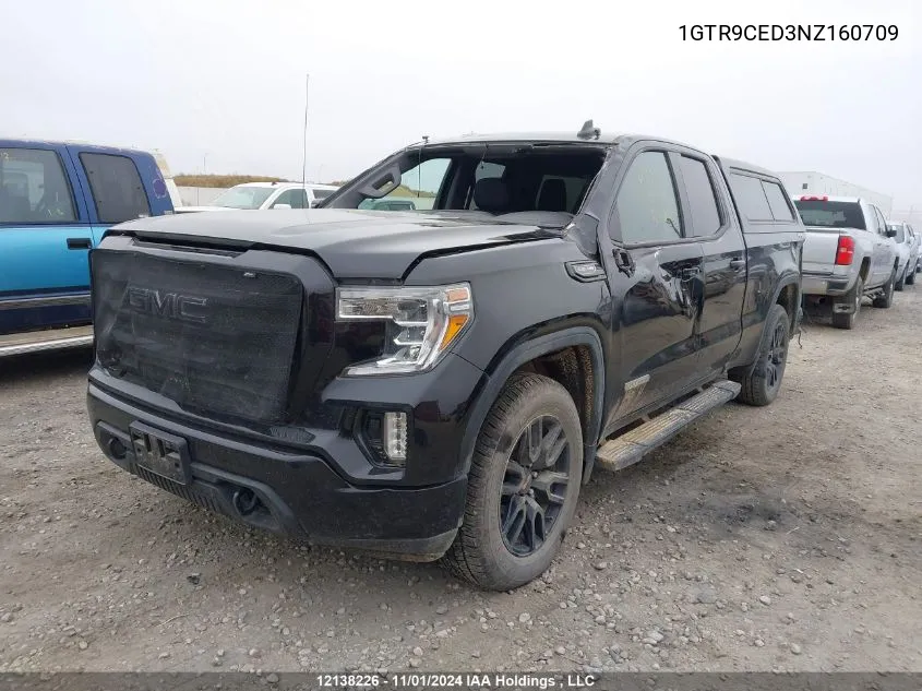 2022 GMC Sierra 1500 Limited VIN: 1GTR9CED3NZ160709 Lot: 12138226